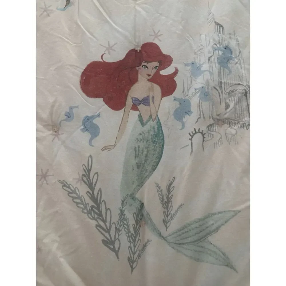 Pottery Barn Kids Twin Duvet Disney Princess Mary Blair Organic Cotton
